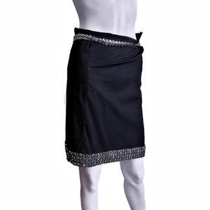 ANN DEMEULEMEESTER Vintage Snap Accent Wrap Skirt 2001 Spring Runway